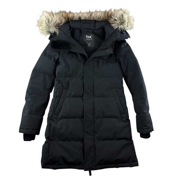 Aritzia Jackets & Blazers - Aritzia Tna Black Ski & Snow Jacket with Fur Trim